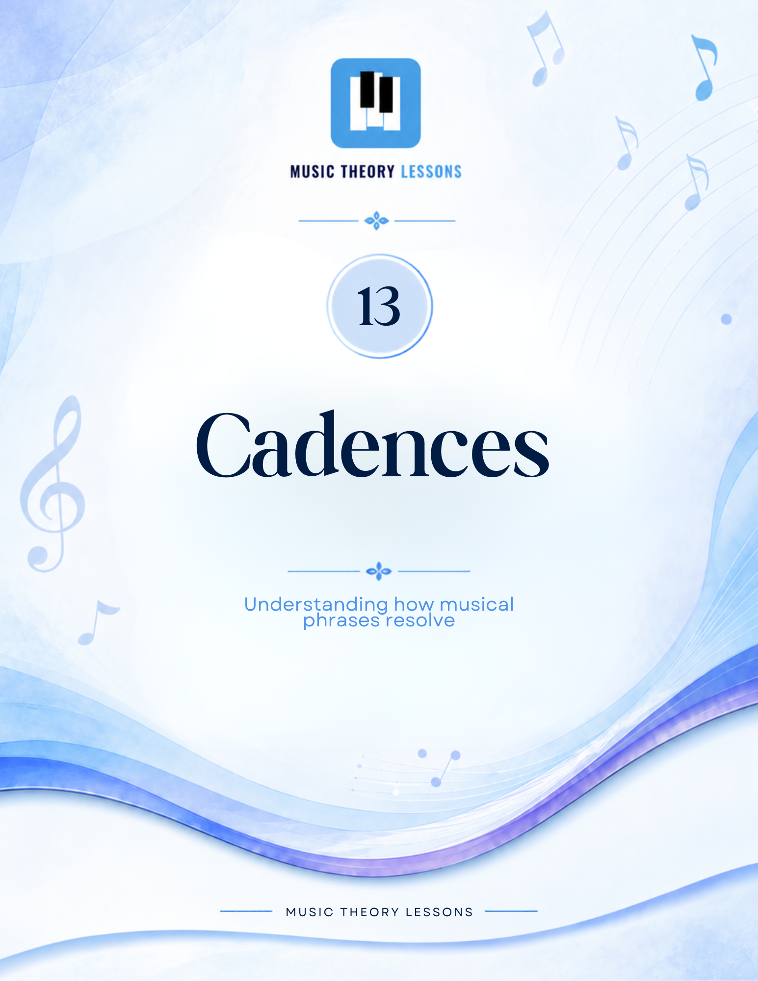 Music Theory Lessons - Cadences chapter cover