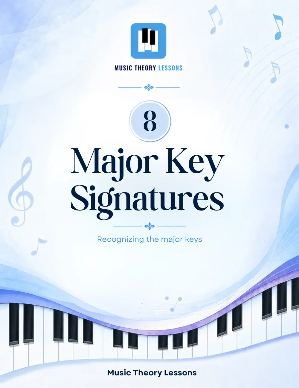 Major Key Signatures chapter cover from the Music Theory Teacher’s Book
